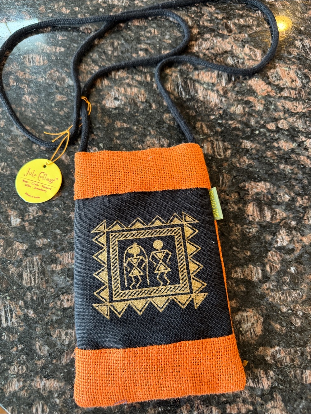 NWT! Jute phone/small pouch